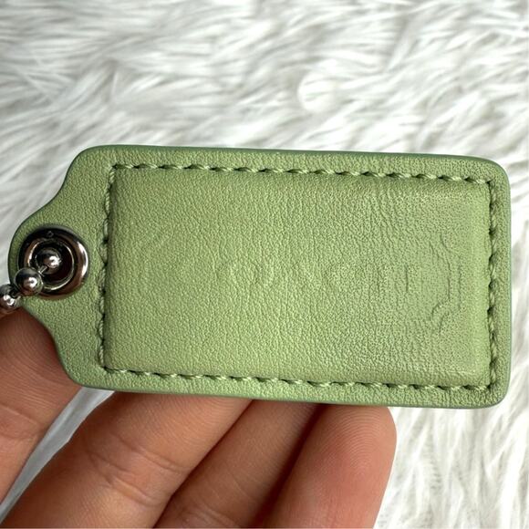 2.5" COACH Pastel Green Fob Bag Charm Hang tag Hangtag - Picture 1 of 2